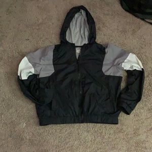 Black, grey, and white jacket